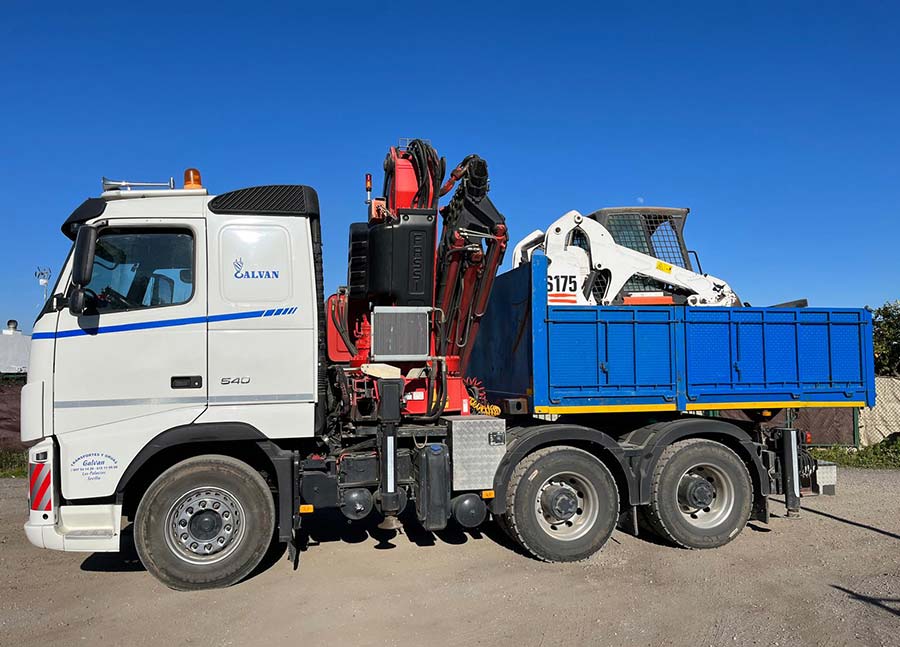 Transportes Galván góndola para maquinaria grande