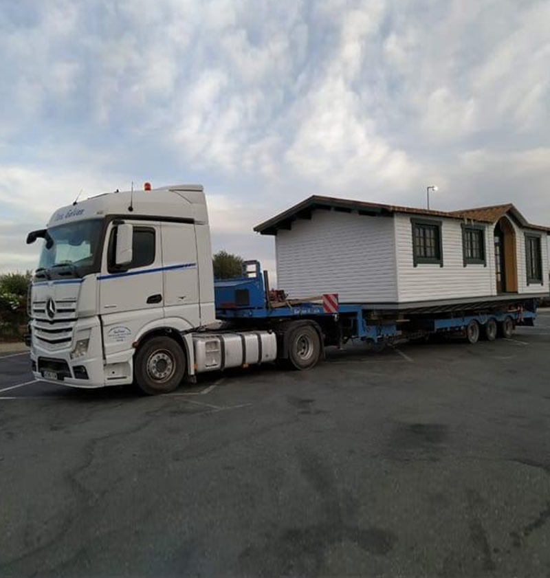 Transportes Galván camión con casa